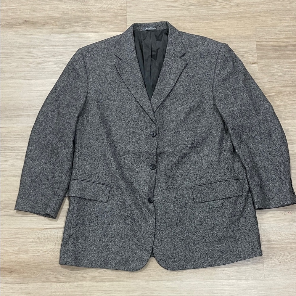 Oscar de la Renta Gray Textured Blazer
